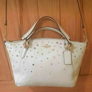 COACH STARDUST STUDDED KELSEY SATCHEL